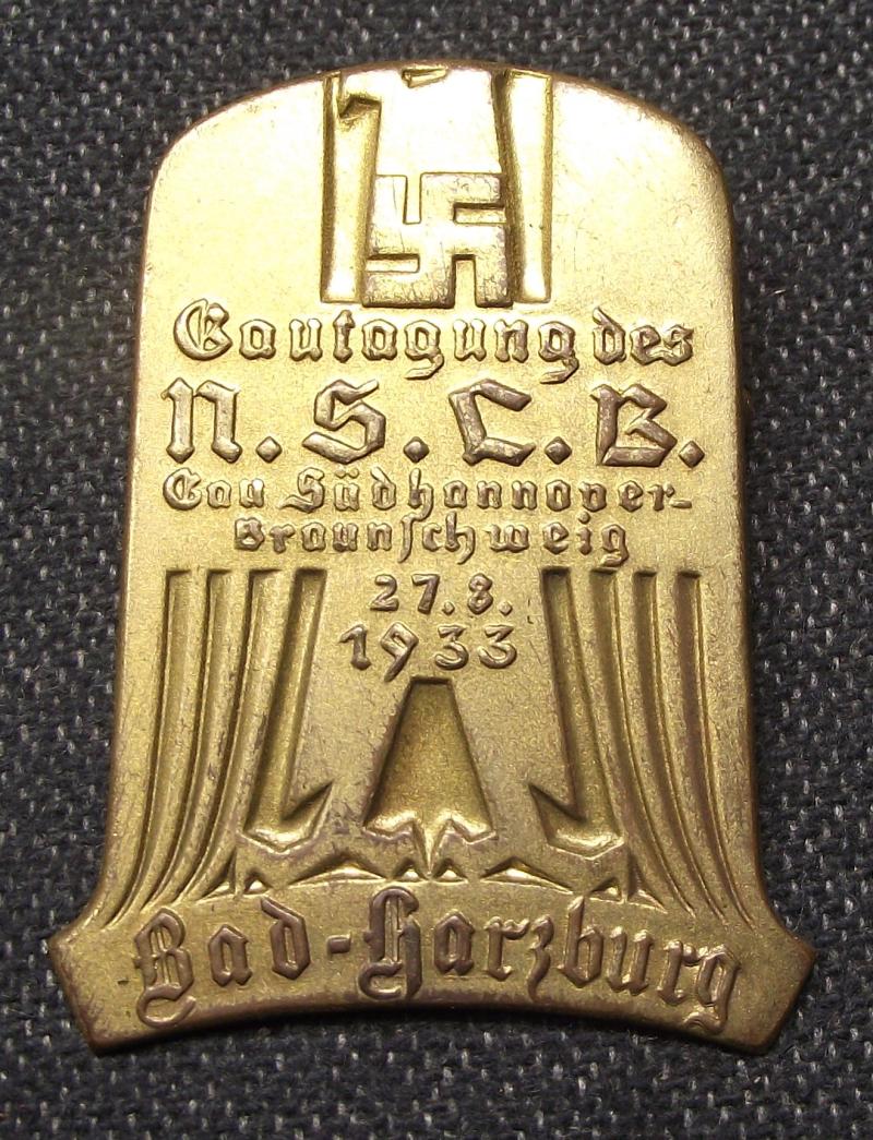 NSLB Event Badge/Tinnie. Gautagung, Braunschweig, 1933.