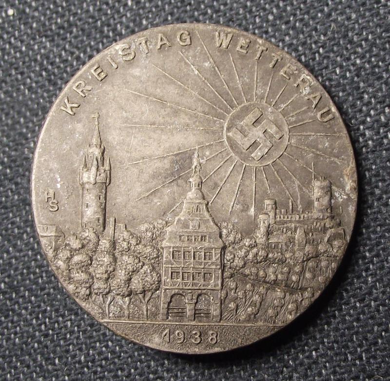 Kreistag Event Badge/Tinnie.Wetterau, 1938.