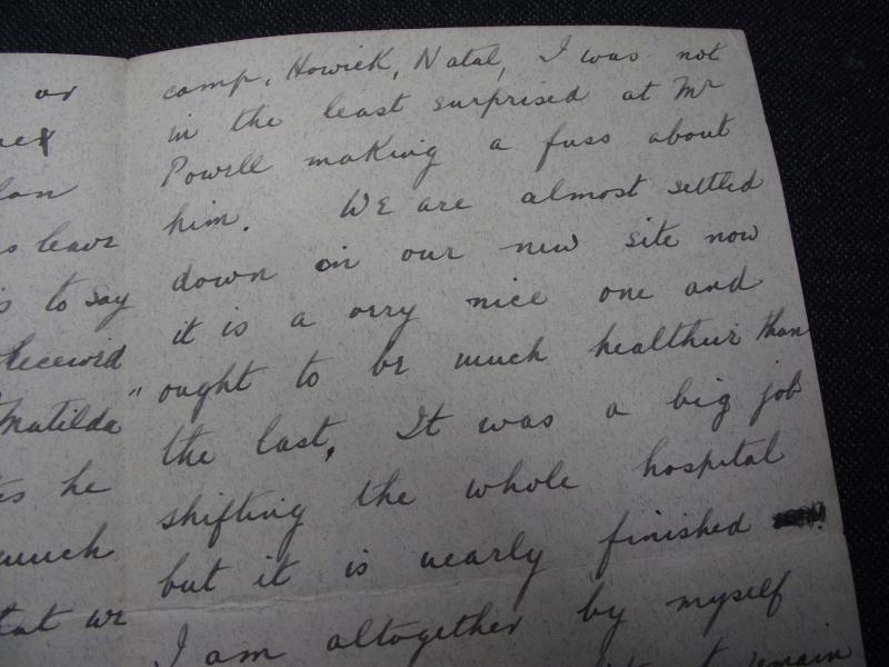 Two Boer War Personal Letters, Surgeon RAMC G.Goldsmith.