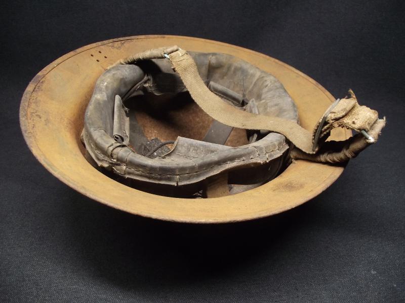 1940 Dated British Army MKII Steel Helmet Relic. Cardiff.