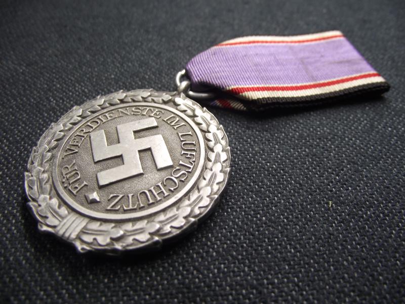 2nd Class Luftschutz Medal and Paper Packet of Issue. Foerster & Barth