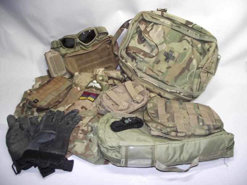 144 Parachute Field Ambulance Field Gear Grouping. Cardiff.