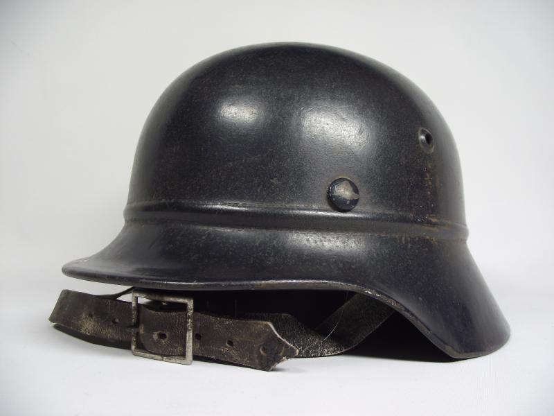 WW2 German Beaded M35 Civil Defence Steel Helmet.