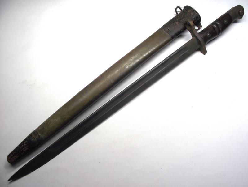WW1 M1913 Remington Bayonet. American Property Over-Stamps.