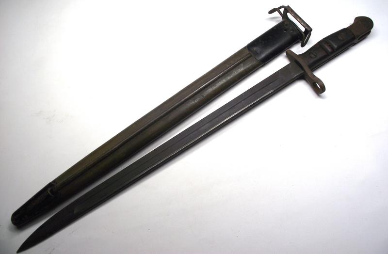 WW1 M1913 Remington Bayonet. American Property Over-Stamps.