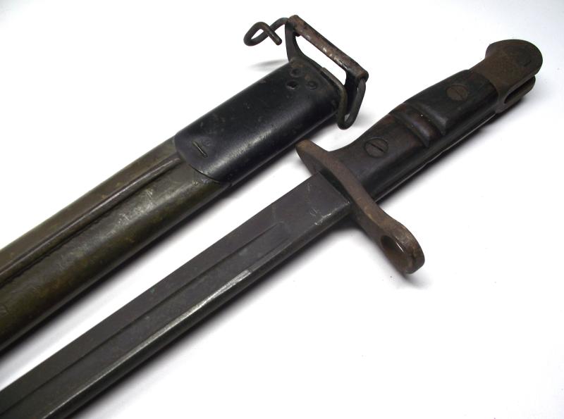 WW1 M1913 Remington Bayonet. American Property Over-Stamps.