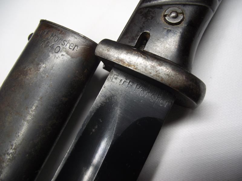 WW2 German Matching Numbers K98 Bayonet. Horster, 1940.