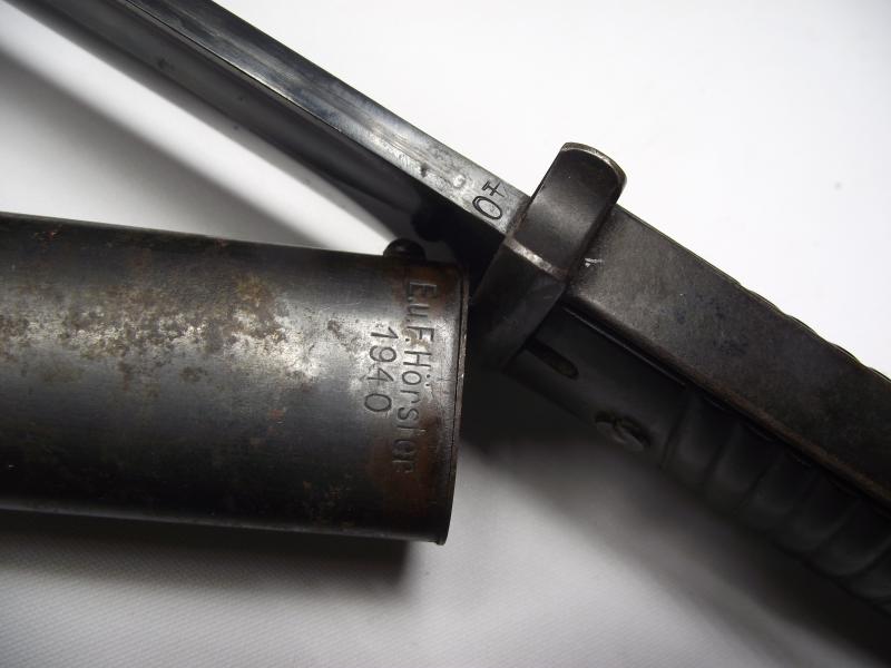 WW2 German Matching Numbers K98 Bayonet. Horster, 1940.