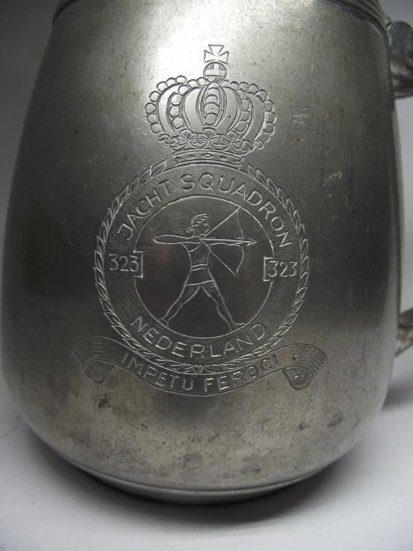 Dutch Jacht 323 Squadron Dedicated Souvenir Beer Tankard.
