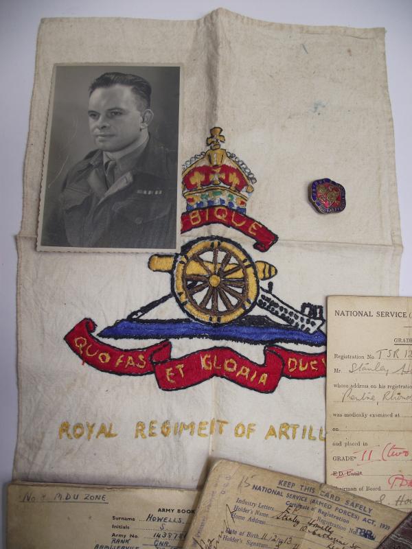 Medals and Paper Work Grouping. 32 Field Regiment Royal Artillery. Rhondda.