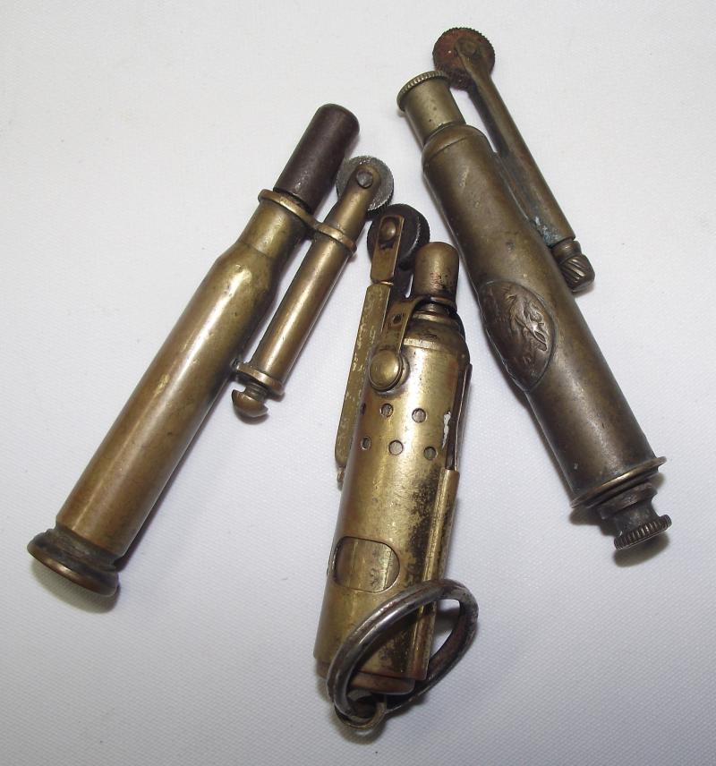 3 X British ''Trench'' Lighters.