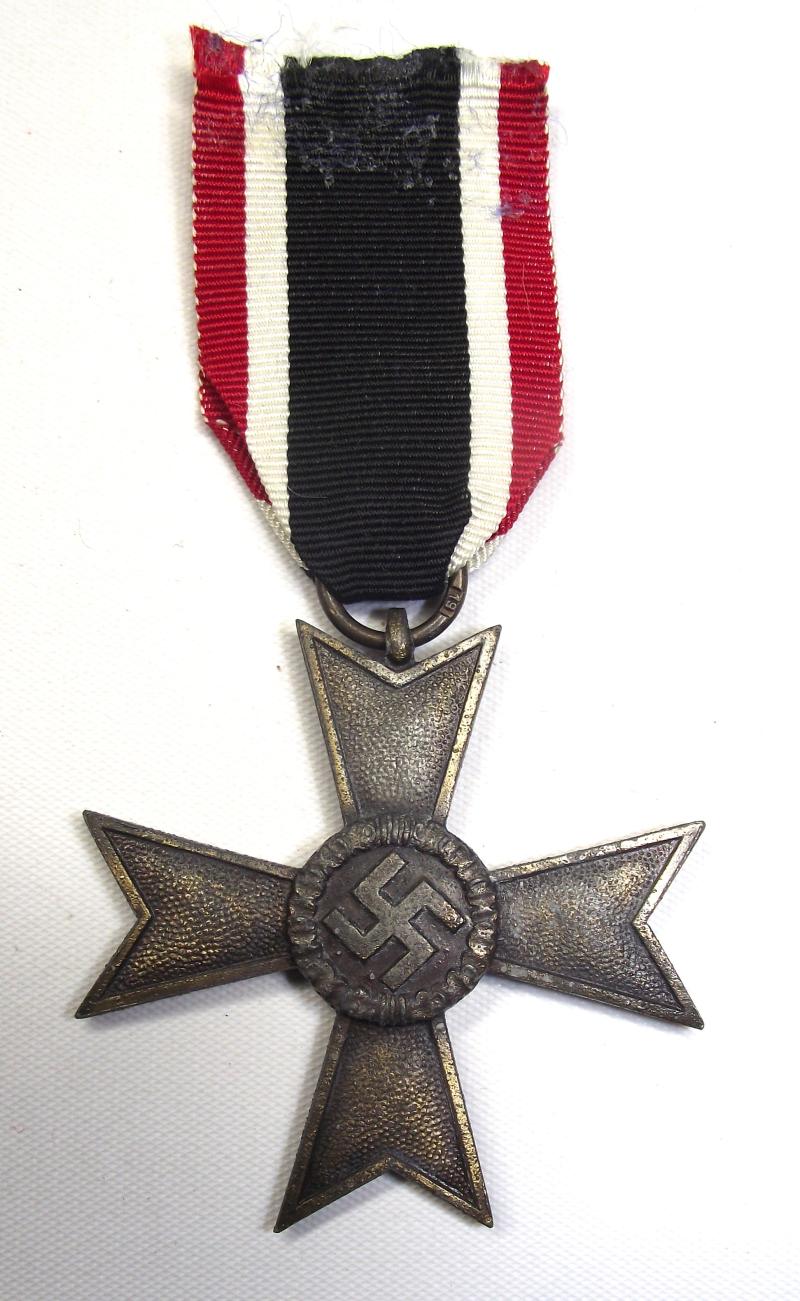 WW2 German War Merit Cross. KvK Without Swords. MM19, E.F.Wiedman.