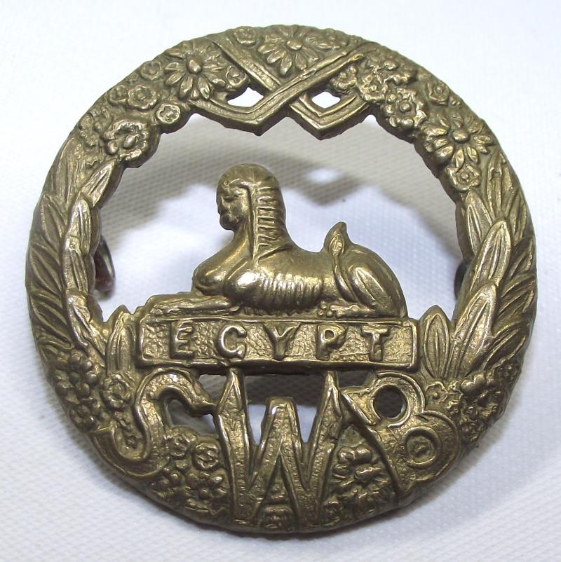 South Wales Borderers ''All Brass'' Cap Badge.