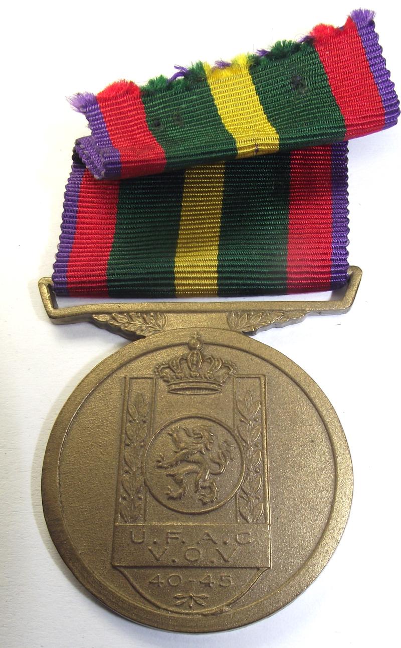 Belgium WW2 UFAC-VOC Fraternal Veterans Medal, 1940-45.