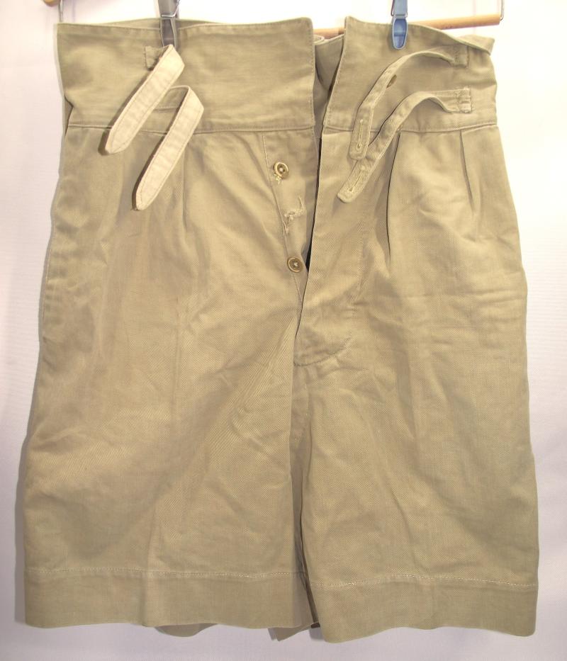 British WW2  Army Khaki Drill Shorts.