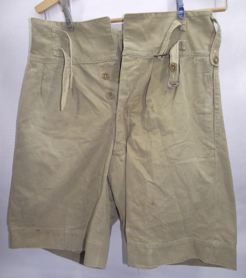 British WW2  Army Khaki Drill Shorts.