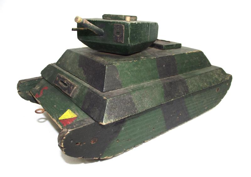 WW2 British Wooden Toy Tank.