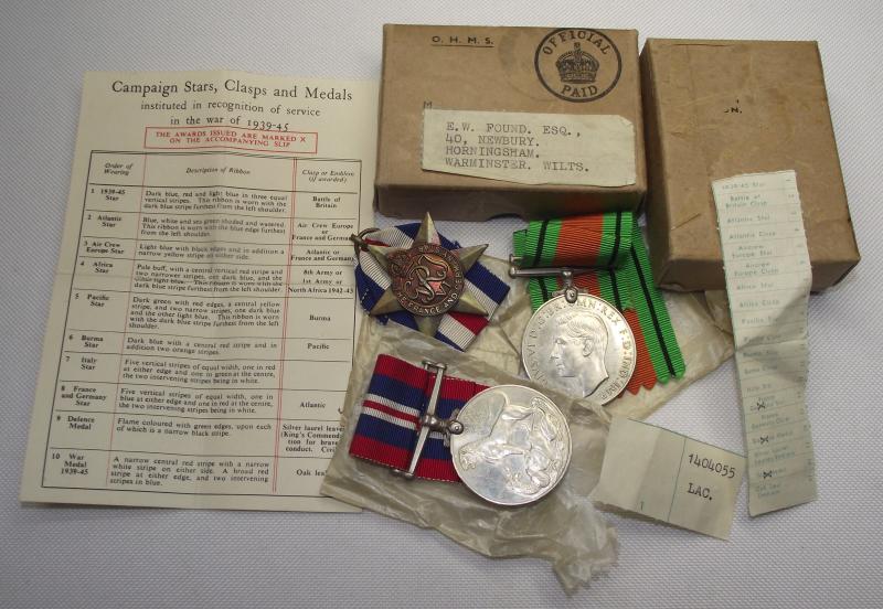 Boxed WW2 RAF Medal Group.