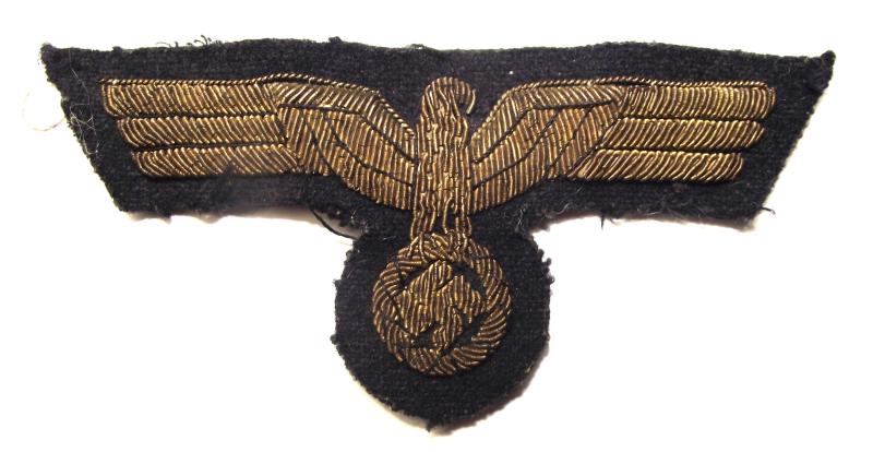 WW2 Kriegsmarine Officers Bullion Breast Eagle.