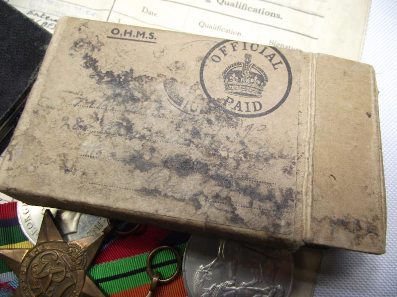 WW2 Royal Naval, HMS Resource, Medal Group , Diary and Service Certificate. Cardiff.