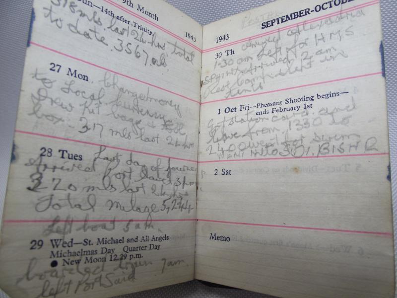 WW2 Royal Naval, HMS Resource, Medal Group , Diary and Service Certificate. Cardiff.