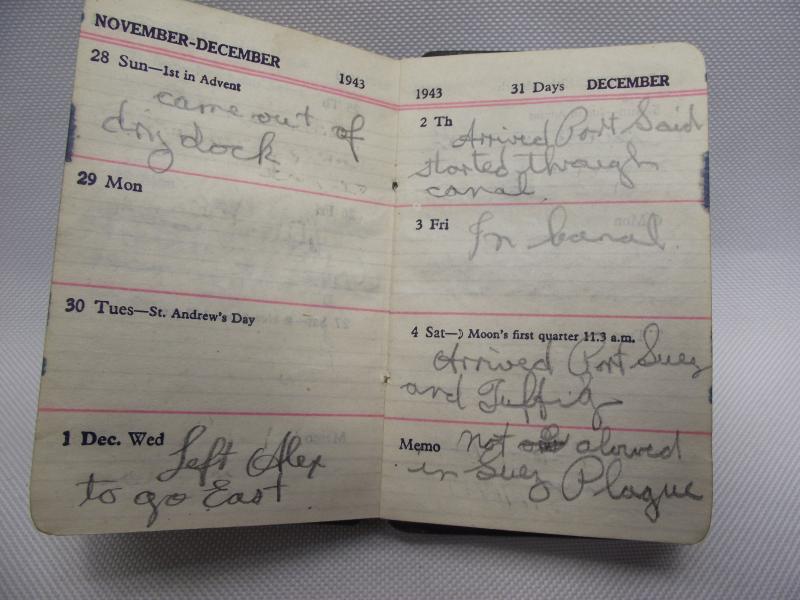 WW2 Royal Naval, HMS Resource, Medal Group , Diary and Service Certificate. Cardiff.