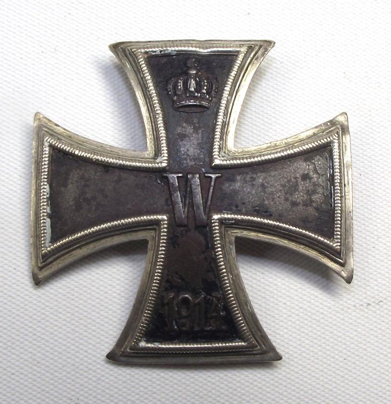 WW1 Imperial German, Square Punched, Vaulted Iron Cross First Class. Carl Dillenius.