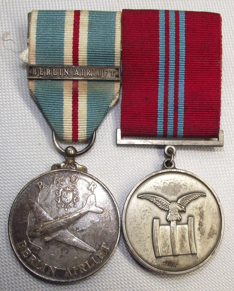 BOAR Berlin Airlift Mounted Medal Pair.