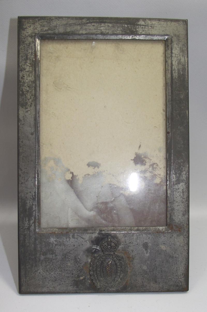 WW1 Westmorland and Cumberland Yeomanry Metal Picture Frame.