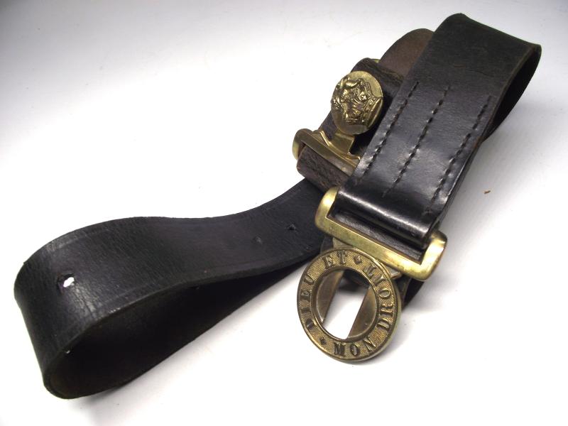 Victorian Brown Leather Sergeant's Waist Belt.