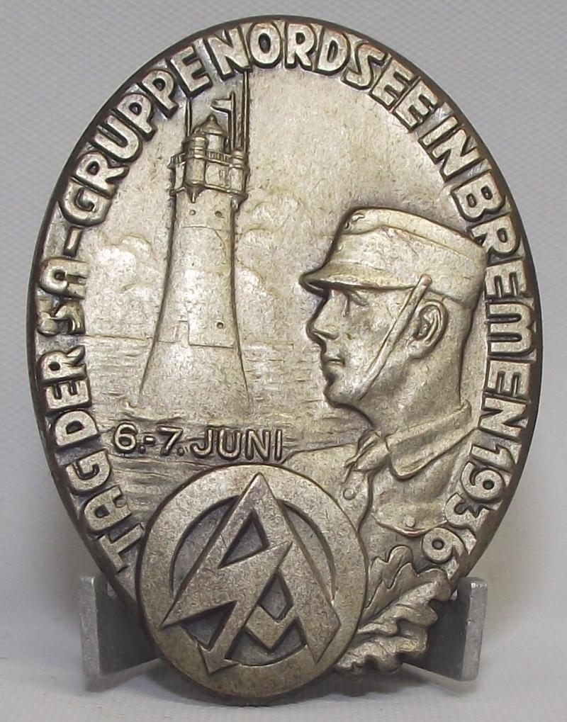 Tag Der SA Event Badge/ Tinnie. Gruppen Nordsee. 1936.