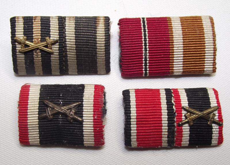 4 X WW2 German Ribbon Bars.