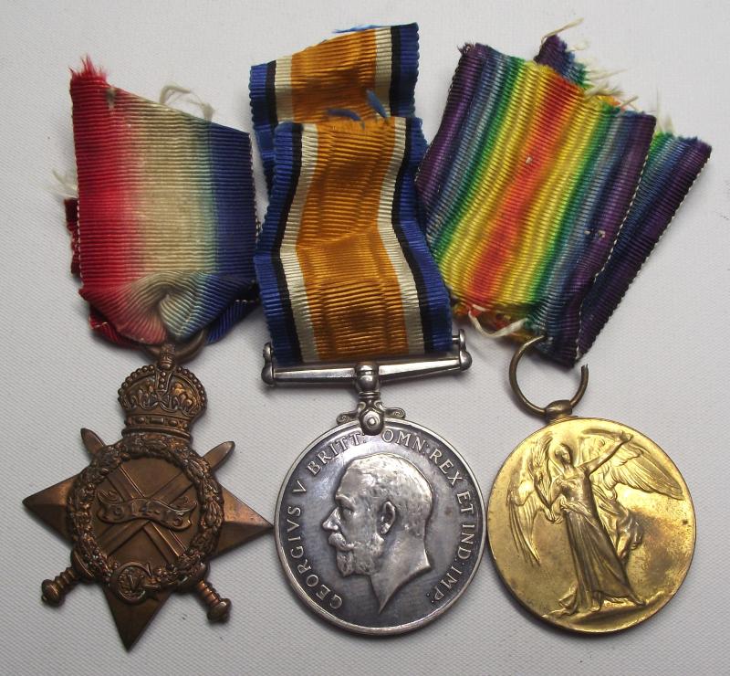 WW1 1914/15 Medal Trio. South Wales Borderers. Tank Corps. Newport Interest..