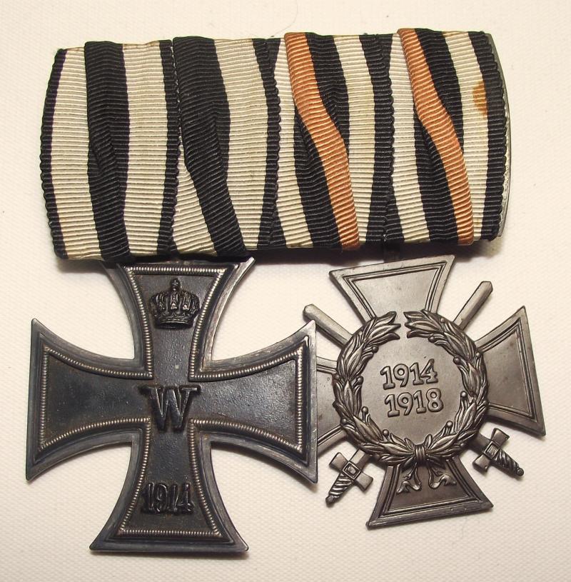 WW1 Imperial German Two Place Medal Bar.