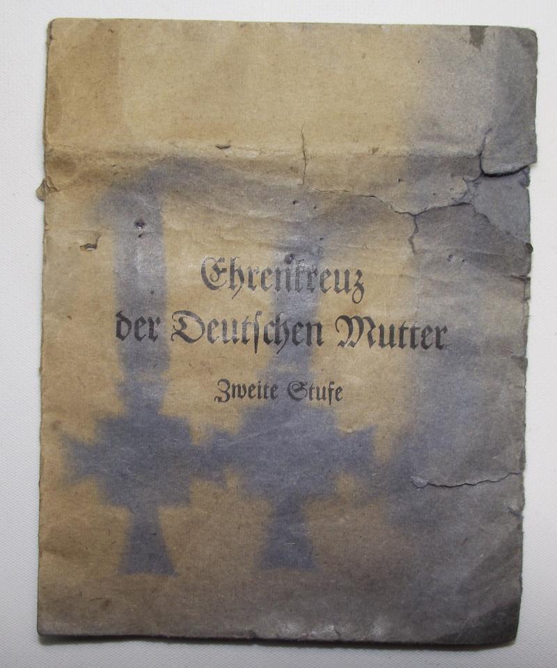 Mothers Cross In Silver Paper Packet of Issue. Barth.