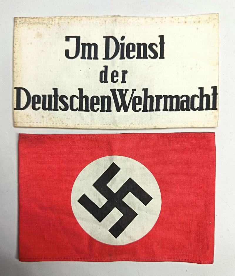 2 X German Armbands. Reproduction.