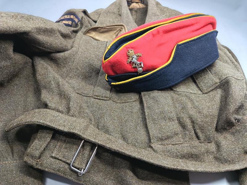 REME Converted WW2 Canadian Battledress Blouse and Side Cap.
