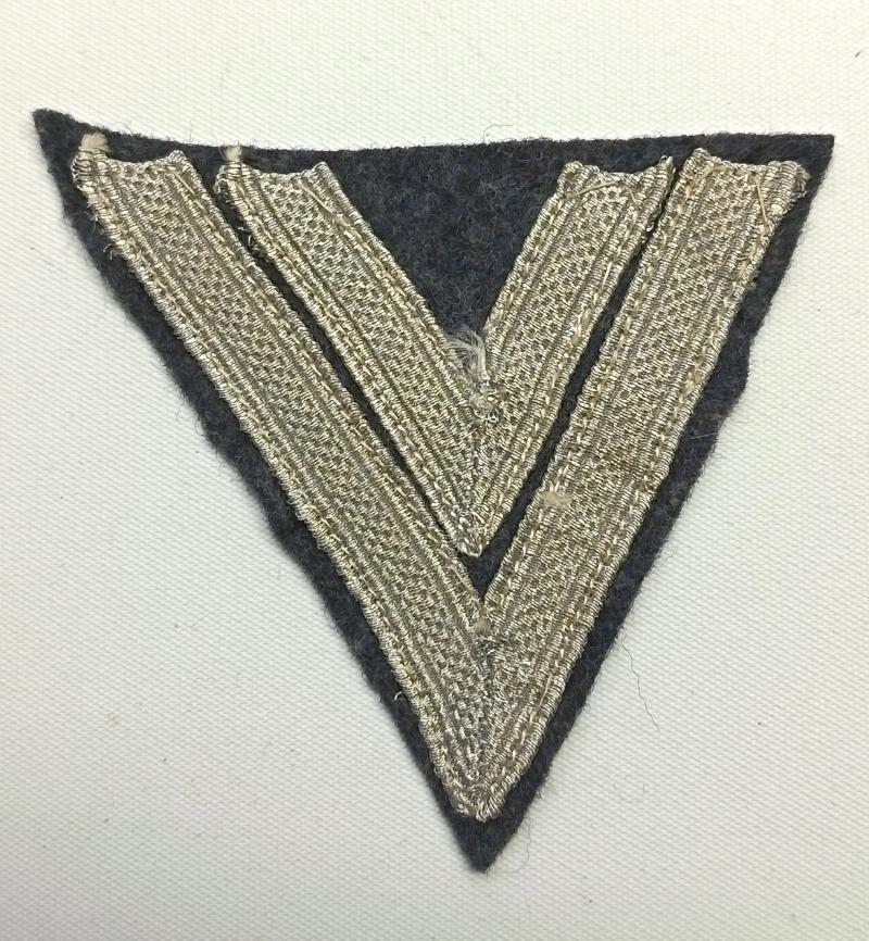 WW2 German Luftwaffe Cloth Obergefreiter's Arm Rank Chevron. .