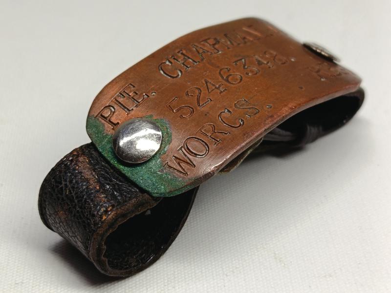 WW2 Worcestershire Regiment Personal ID Bracelet.