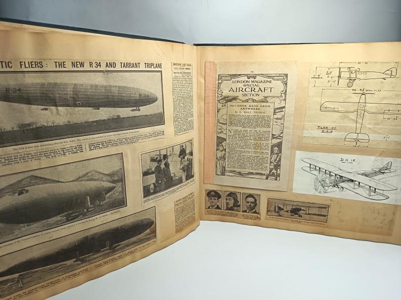 Large Aviation Data Scrap Book. Pre WW1.