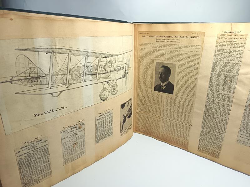 Large Aviation Data Scrap Book. Pre WW1.