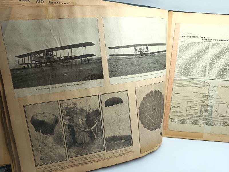 Large Aviation Data Scrap Book. Pre WW1.