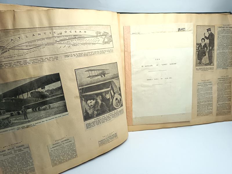 Large Aviation Data Scrap Book. Pre WW1.