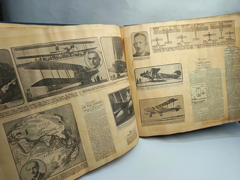 Large Aviation Data Scrap Book. Pre WW1.