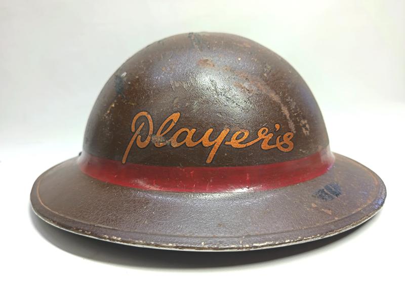 WW2 British Players Cigarette Factory Senior Fireman's MK2 Helmet.
