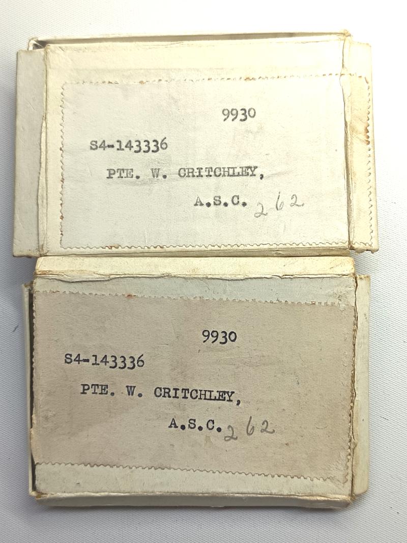 Boxed WW1 British Medal Pair. Cardiff.