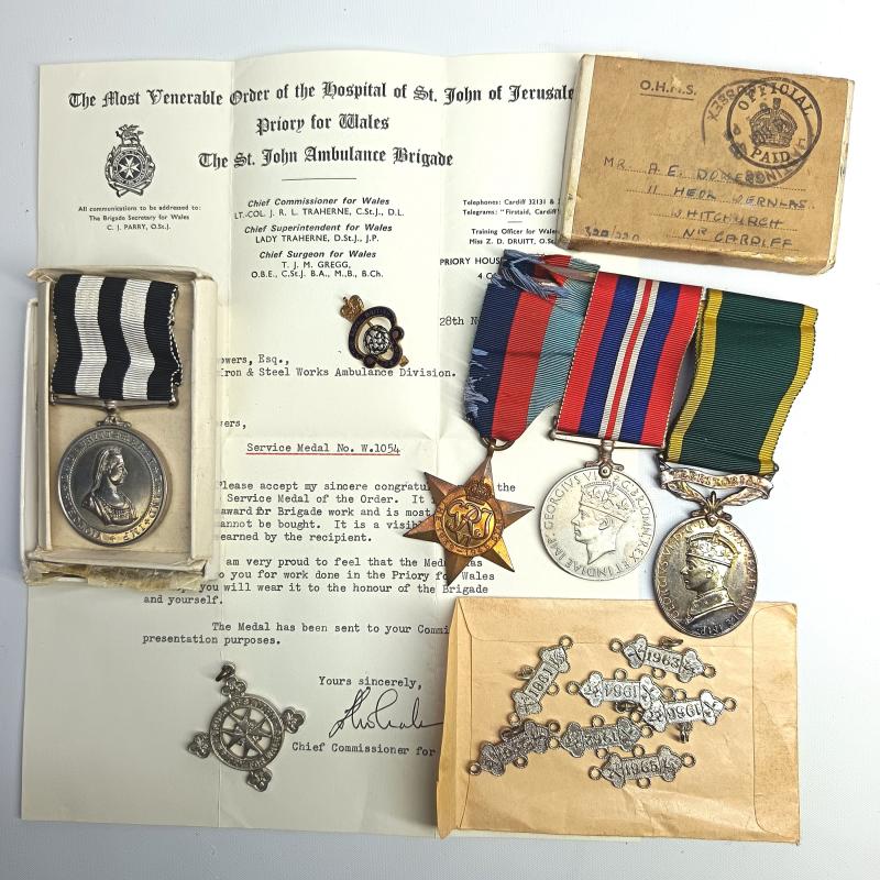 WW2 British Medal Group. Cardiff.