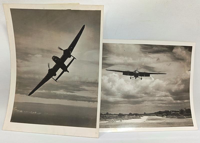 Two Large WW2 Press Photos. Avro-Manchester and Horsa Glider.