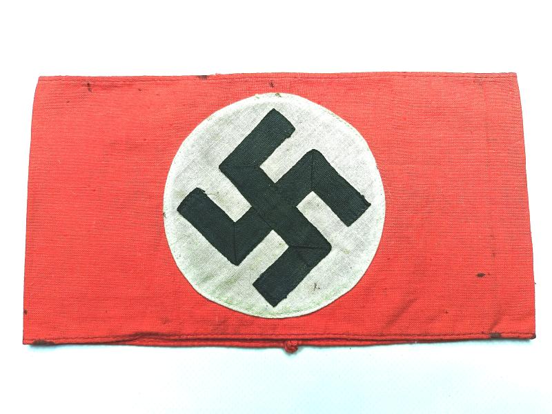 Early NSDAP Armband with Ribbon Type Swastika.