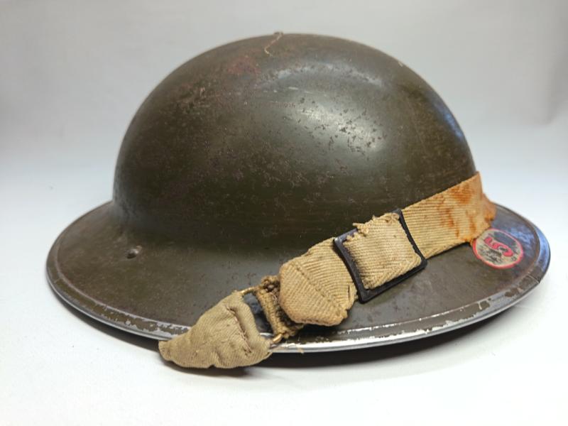 WW2 British NFS MK2 Steel Helmet Number 5, Bradford /West Riding.